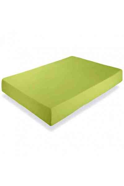 Dormisete Fitted bed sheet cotton Ranforce, DHome 180x200+30 cm green Lime