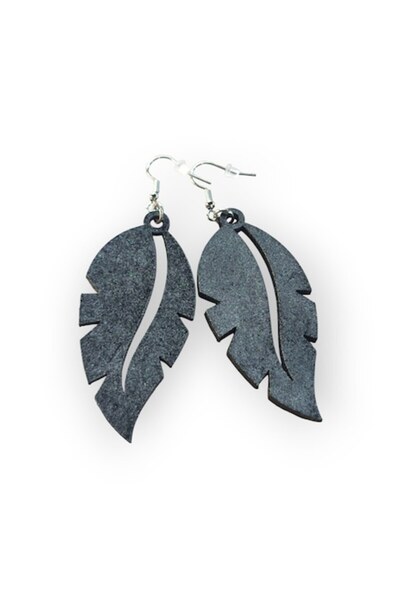 ArtKer Cercei din frunze de lemn - Colorați, ușori, lucrați manual