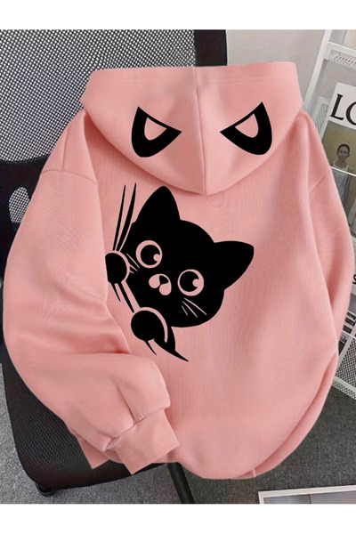 ALİ.COM Ženska/unisex slatka mačka majica sa kapuljačom