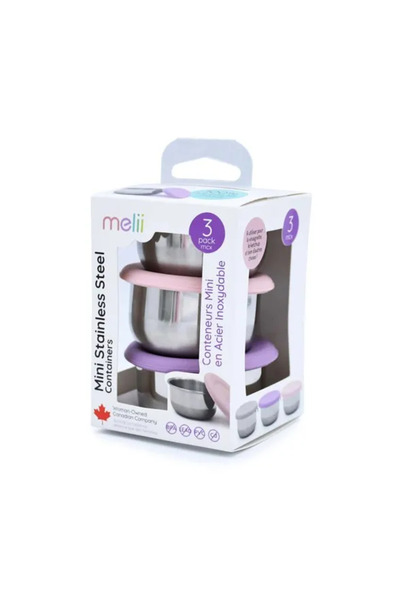 Melii 3-Piece Mini Stainless Steel Containers Set