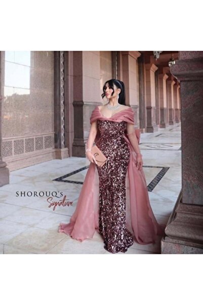 Mira فستان سهره ترتر كلفه اوركنزه يناسب الحفلات والسهرات رائع وبارز جدا