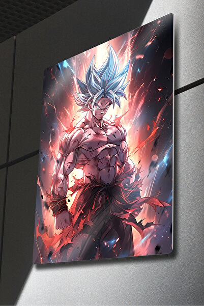 DekorHane Son Goku Metal Painting, Dragon Ball Z Wall Decor, Anime Art, Modern Home Office Gift