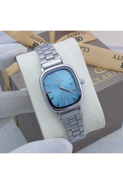 Generic Clearty watch with box, bag, and card. Steel watches.
