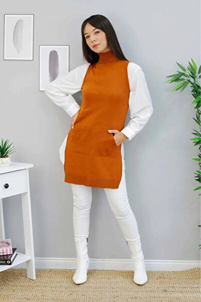 DAS KLEID Tile Full Throat Knit Sweater