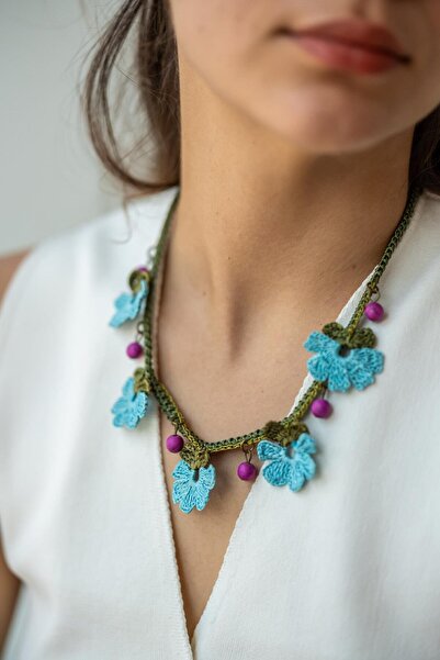 Miss Boheme Lavender Breeze Handcrafted Crochet Necklace