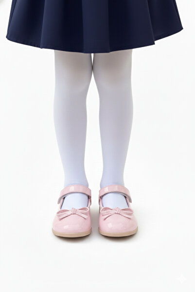 NeSe Shoes Girls' Ballerinas with Thin Bow Detail, Orthopedic Sole