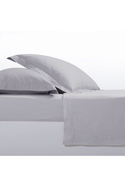 Nef Nef Homeware Queen Size Bed Sheet, Satin, Nef-Nef Elements 240x270 cm - Ice Grey