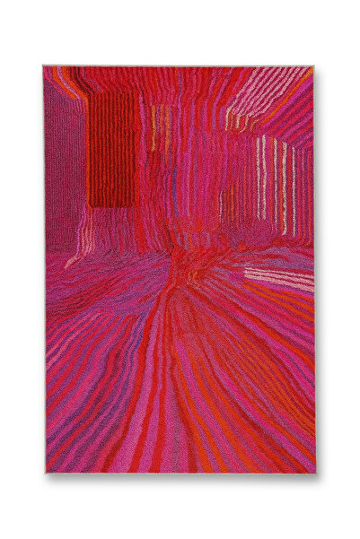 Rugs Modern Halı MOSSO Mavi Mor Tonlar Etnik Çiçekler Desenli Dokuma Taban Vi...