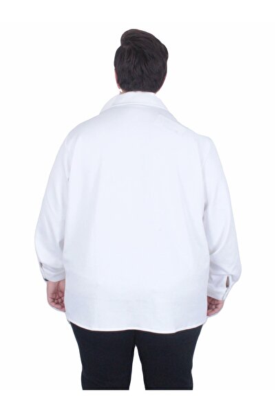 MocGrande Men's Plus Size Long Sleeve Shirt 25727 Ecru