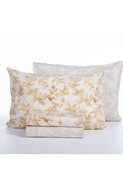 Nef Nef Homeware Set of 2 flat sheets 200x270 cm + 2 pillowcases 52x72 cm NEF-NEF Sencil Gold
