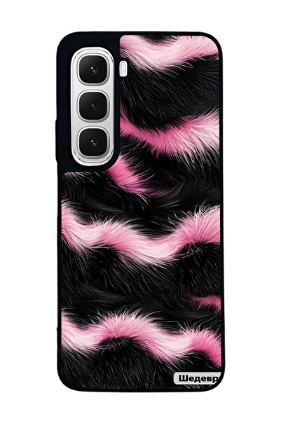 BGAKSESUAR حافظة سوداء متوافقة مع هاتف Infinix Hot 60 - سيليكون ناعم، واقي، غ...