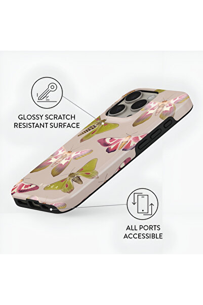 HYPERSOFT iPhone 17 Pro (6.3 Inch) Compatible Patterned Burga Series Double Layer Premium Case