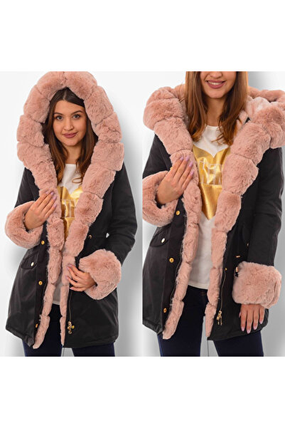 DENRA Geacă Parka cu blană – Stil feminin & protecție termică