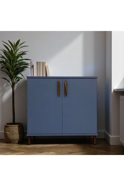 Çatı Home ZETA ÇOK AMAÇLI İKİ KAPAKLI AYARLANABİLİR RAF LI DOLAP EGE MAVİ