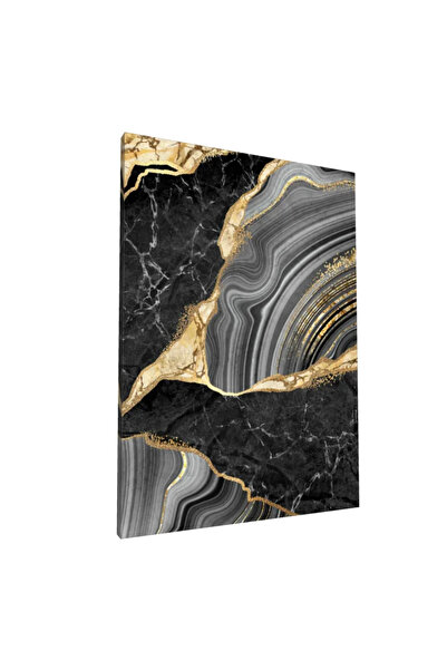 PozaTablou Pictură pe pânză: Textură abstractă cu elemente aurii 70x100 cm