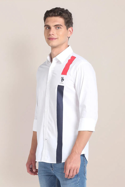 U.S. Polo Assn. Mens Vertical Striped Cotton Shirt