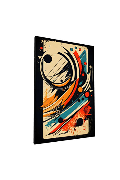 PozaTablou Pictură pe pânză - Compoziție geometrică în tonuri calde (80x120 cm)