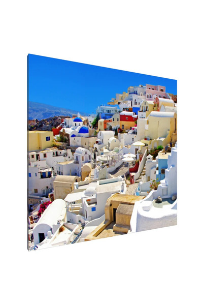 PozaTablou Pictură pe pânză: Seninătatea din Santorini (2) 80x80 cm