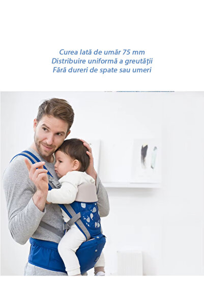 AVYRA Ergonomic Baby Carrier, 12-position Baby Carrier, up to 20 kg Blue