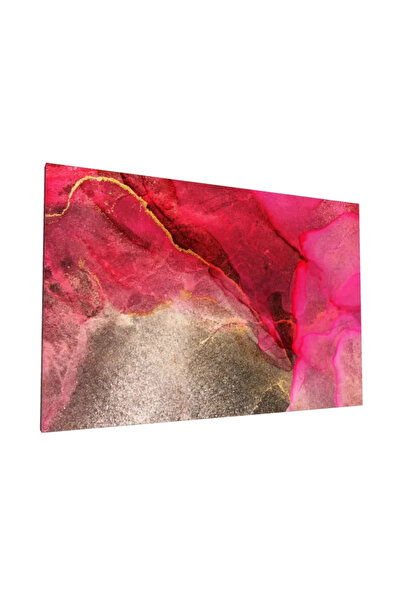 PozaTablou Pictură pe pânză: Vârtej de culoare roz și auriu 100x70 cm