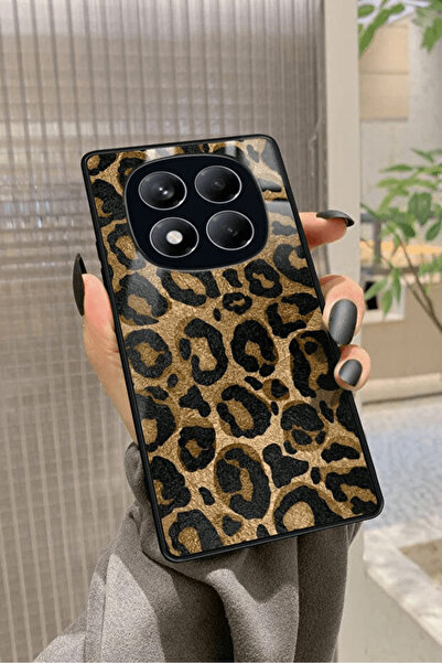 OSG Xiaomi Redmi Note 14 Pro 4g Compatible Brown Leopard Pattern Premium Shock Protective Phone Case