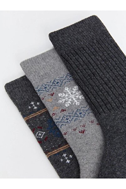 LC Waikiki Ανδρικές κάλτσες με σχέδια 3 τεμαχίων (W5)