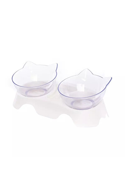 Gonga Double pet bowl, transparent, Gonga® Transparent