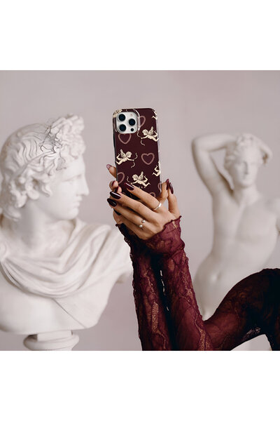 HYPERSOFT iPhone 17 Pro (6.3 Inch) Compatible Patterned Burga Series Double Layer Premium Case