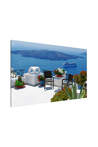 PozaTablou Pictură pe pânză: Evadare pașnică în Santorini 70x50 cm