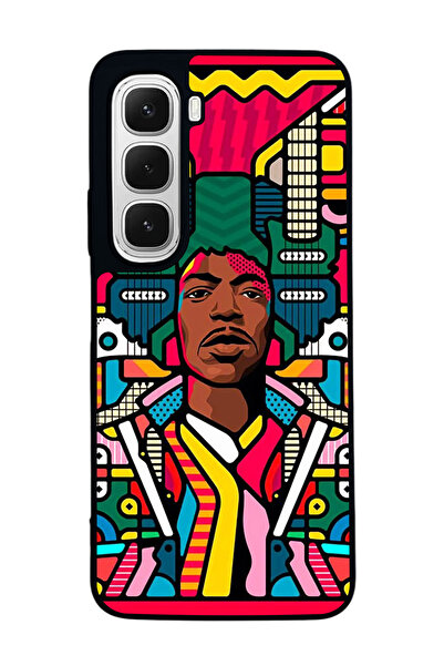 BGAKSESUAR حافظة سوداء متوافقة مع هاتف Infinix Hot 60 I Matte - سيليكون ناعم،...