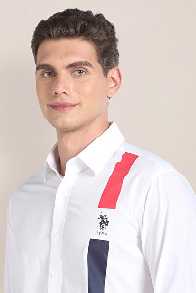 U.S. Polo Assn. Mens Vertical Striped Cotton Shirt