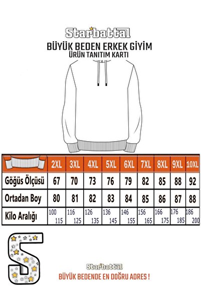 Starbattal Men's Plus Size Long Sleeve Shirt 25727 Nefti