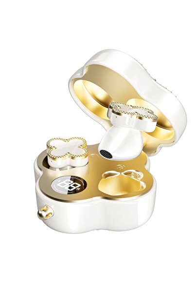 porodo سماعات أذن Soundtec Chic True Wireless مع ENC (أبيض)