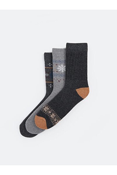 LC Waikiki Ανδρικές κάλτσες με σχέδια 3 τεμαχίων (W5)