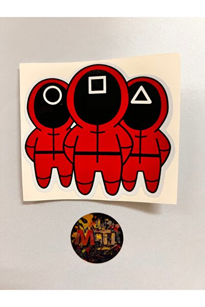 sticker Squid Game 10X10Cm Foil Coating-Car Motorcycle Helmet Modified and Accessory Material