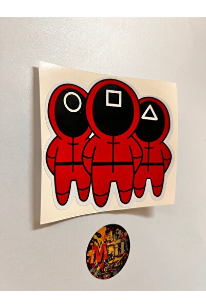 sticker Squid Game 10X10Cm Foil Coating-Car Motorcycle Helmet Modified and Accessory Material