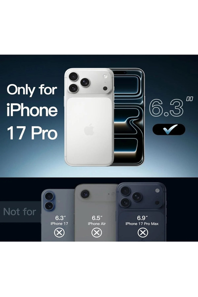 HYPERSOFT iPhone 17 Pro (6.3 Inch) Compatible Patterned Burga Series Double Layer Premium Case