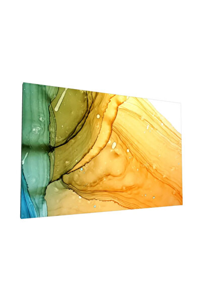 PozaTablou Pictură pe pânză: Fluiditate cromatică în tonuri calde 100x70 cm