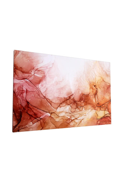 PozaTablou Pictură pe pânză — Texturi abstracte în roz și portocaliu, 120x80 cm