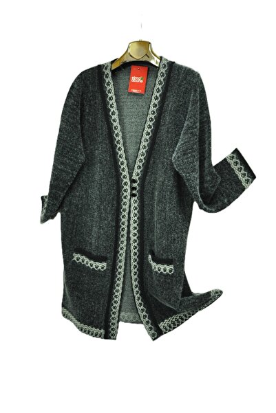 elma abone New Season Three Button Knitwear Long Cardigan