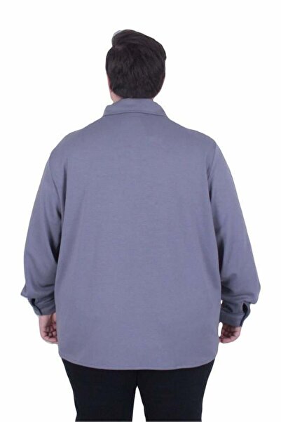 Starbattal Men's Plus Size Long Sleeve Shirt 25727 Fume