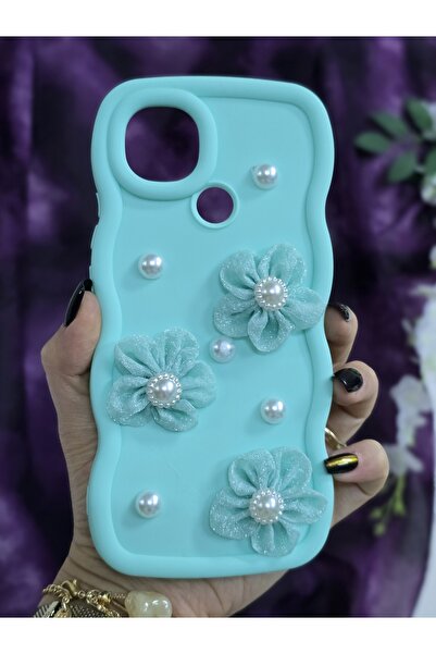 Magic Ring حافظة هاتف أنيقة متوافقة مع أوبو A15S / أوبو A15 بلون أخضر مائي مع...