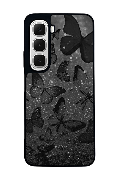 BGAKSESUAR Infinix Hot 60 İ Mat Uyumlu Siyah Kılıf – Yumuşak Silikon, Koruyuc...