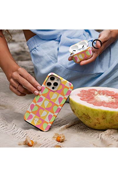 HYPERSOFT iPhone 17 Pro (6.3 Inch) Compatible Patterned Burga Series Double Layer Premium Case