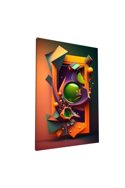 PozaTablou Pictură pe pânză: Compoziție abstractă în tonuri de portocaliu 80x...