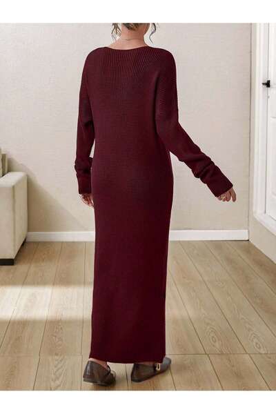 MARLİNG Triko Elbi̇se Bordo