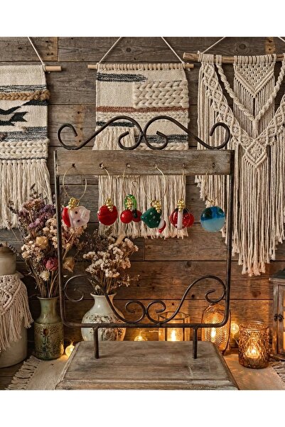 AKDEN STORE New Year's Glass Figured 6-Piece Glass Marker - Glass Separator Ring Set