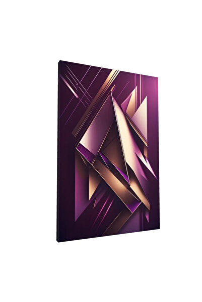 PozaTablou Pictură pe pânză: Forme geometrice în culori metalice (70x100 cm)