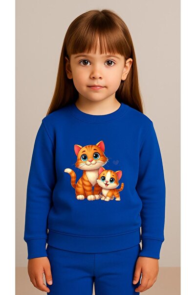 playwear Παιδικό Φούτερ Σετ με στάμπα ΓΑΤΑΚΙΑ ΓΙΑ ΚΟΡΙΤΣΙΑ ΚΑΙ ΑΓΟΡΙΑ 3 4-5-6...