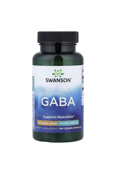 SWANSON GABA Amino Acid Promoting Calm Relaxation to Support Restful Sleep 500 mg 100 caps